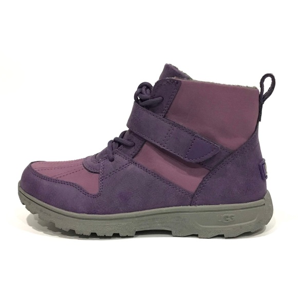 UGG KAYLEN WATERPROOF BOOTS -PURPLE SUEDE -KIDS US 2 -NEW - Picture 4 of 7